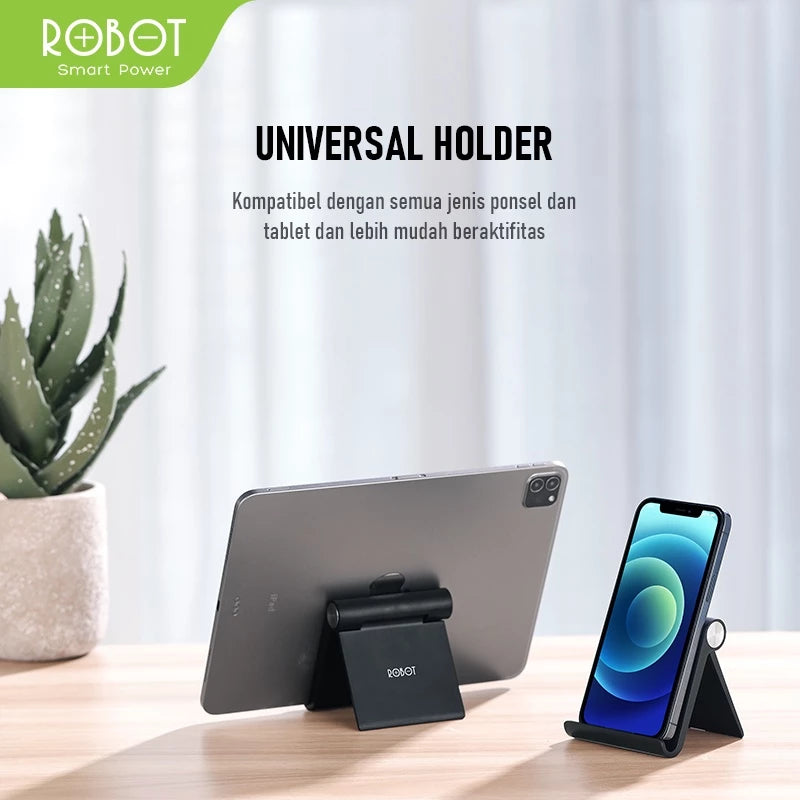 ROBOT RT-US07 Portable Foldable Universal Stent Holder For Phone and Tablet Black