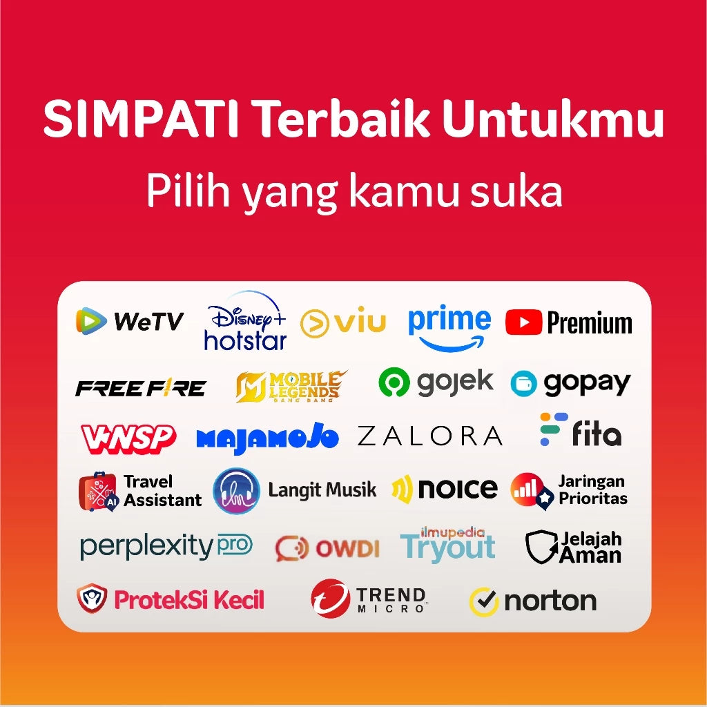 Kartu Perdana SIMPATI #TerbaikUntukmu PraBayar Telkomsel - Bulanan 30 Hari 3GB Kuota Nasional