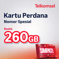 Kartu Perdana Telkomsel Prabayar - Nomor Spesial Kuota 260GB / 12 Bulan - 12 Digit