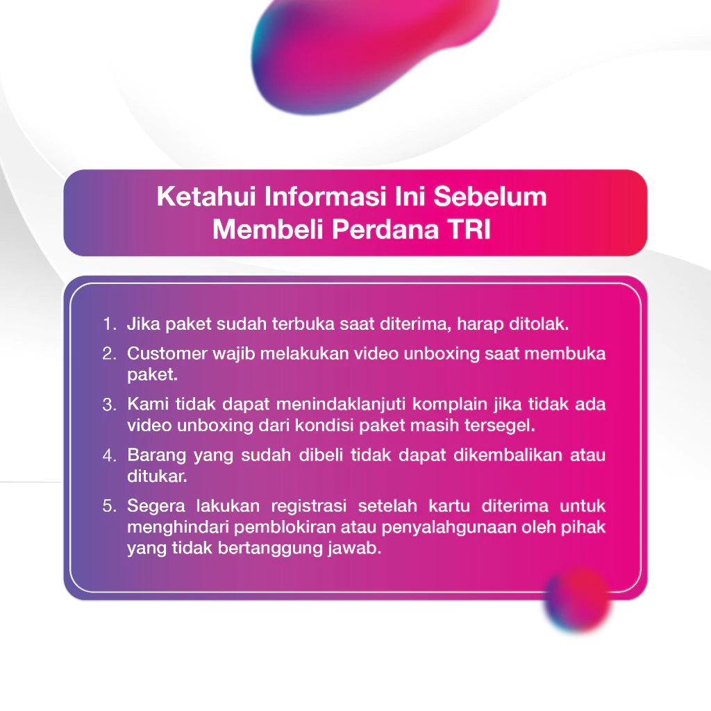 Kartu Perdana Tri Happy 3GB