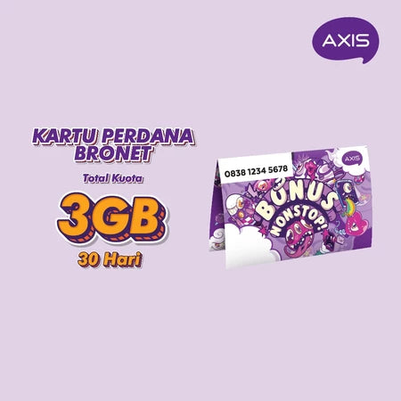 Perdana AXIS Bronet 24Jam 3GB 30hr