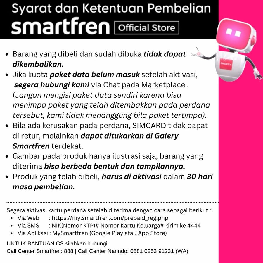 Kartu Perdana Smartfren 3GB 30 Hari