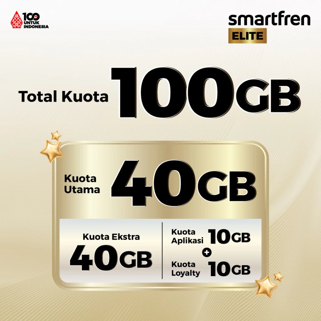 Kartu Perdana Smartfren Elite Paskabayar 100GB Gratis Nomor Cantik 1JT